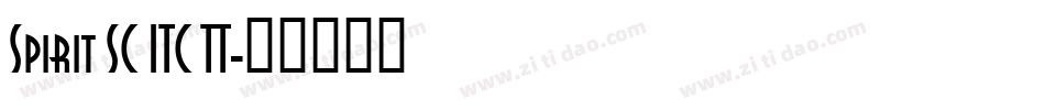 Spirit SC ITC TT字体转换
